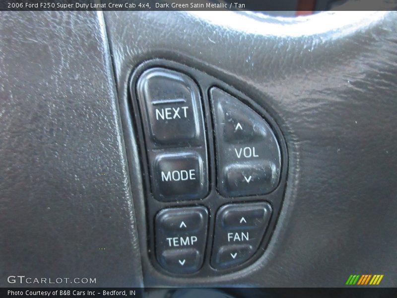 Dark Green Satin Metallic / Tan 2006 Ford F250 Super Duty Lariat Crew Cab 4x4