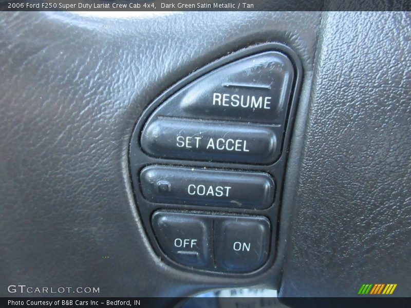 Dark Green Satin Metallic / Tan 2006 Ford F250 Super Duty Lariat Crew Cab 4x4