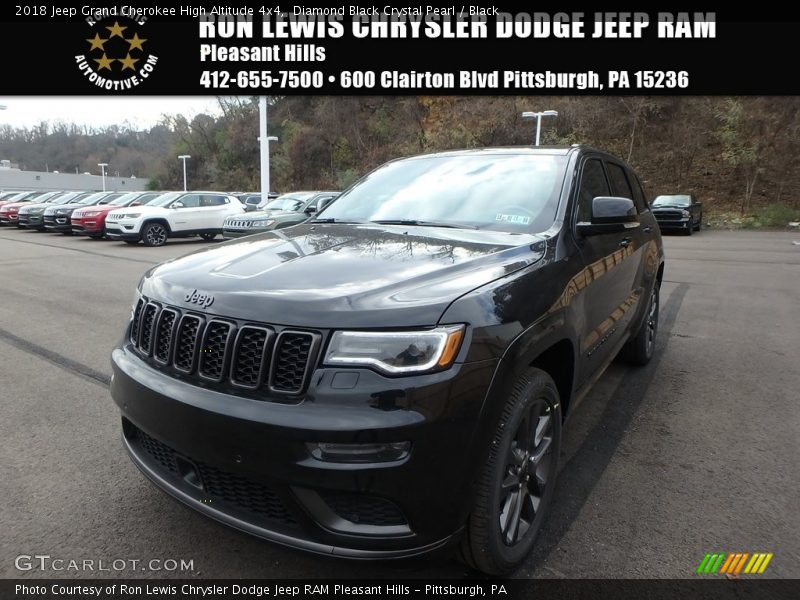 Diamond Black Crystal Pearl / Black 2018 Jeep Grand Cherokee High Altitude 4x4