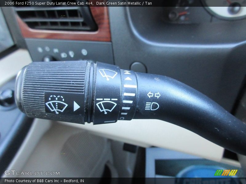 Dark Green Satin Metallic / Tan 2006 Ford F250 Super Duty Lariat Crew Cab 4x4