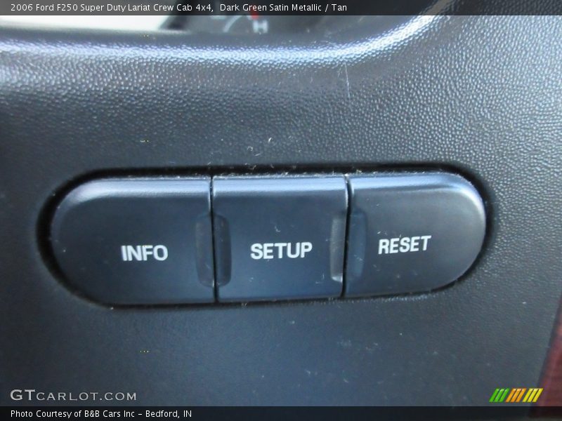 Dark Green Satin Metallic / Tan 2006 Ford F250 Super Duty Lariat Crew Cab 4x4