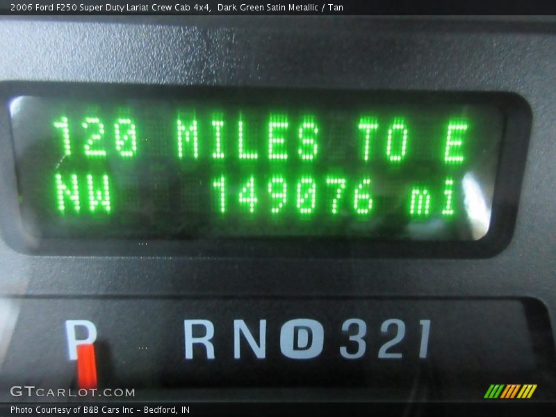 Dark Green Satin Metallic / Tan 2006 Ford F250 Super Duty Lariat Crew Cab 4x4