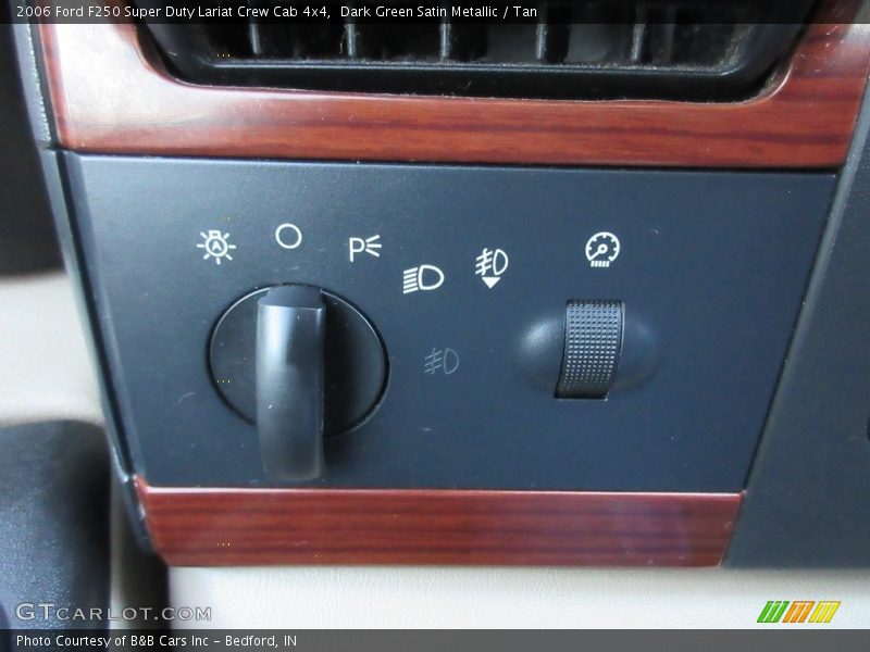 Dark Green Satin Metallic / Tan 2006 Ford F250 Super Duty Lariat Crew Cab 4x4