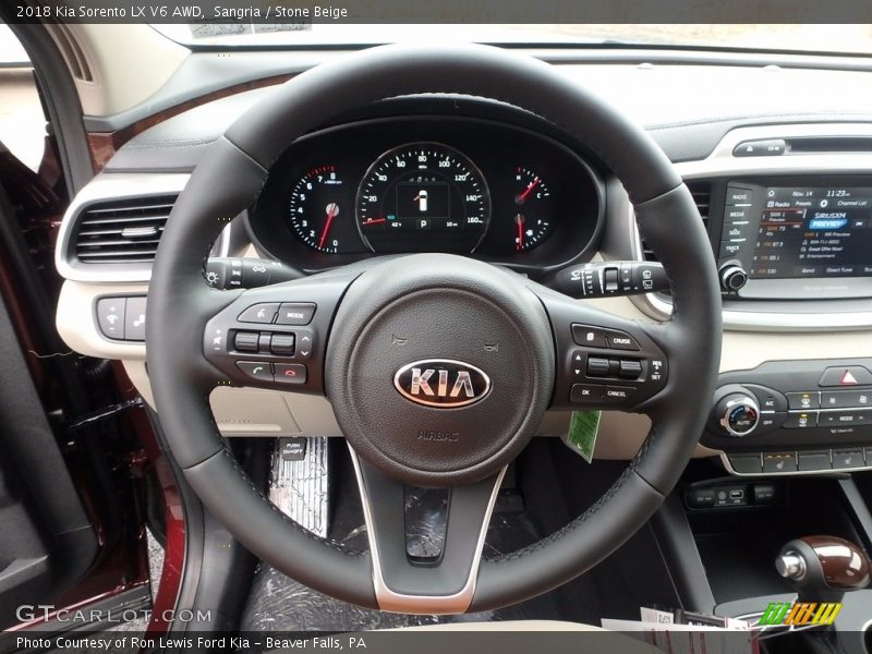 Sangria / Stone Beige 2018 Kia Sorento LX V6 AWD