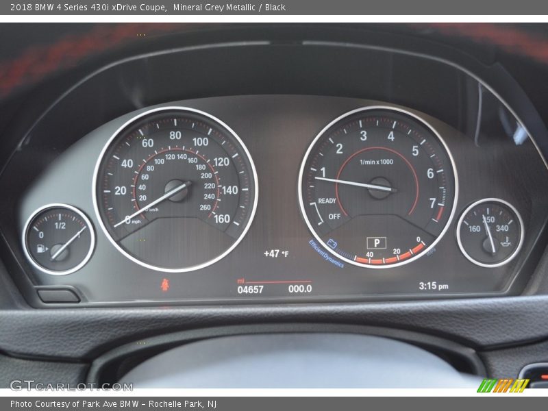 Mineral Grey Metallic / Black 2018 BMW 4 Series 430i xDrive Coupe