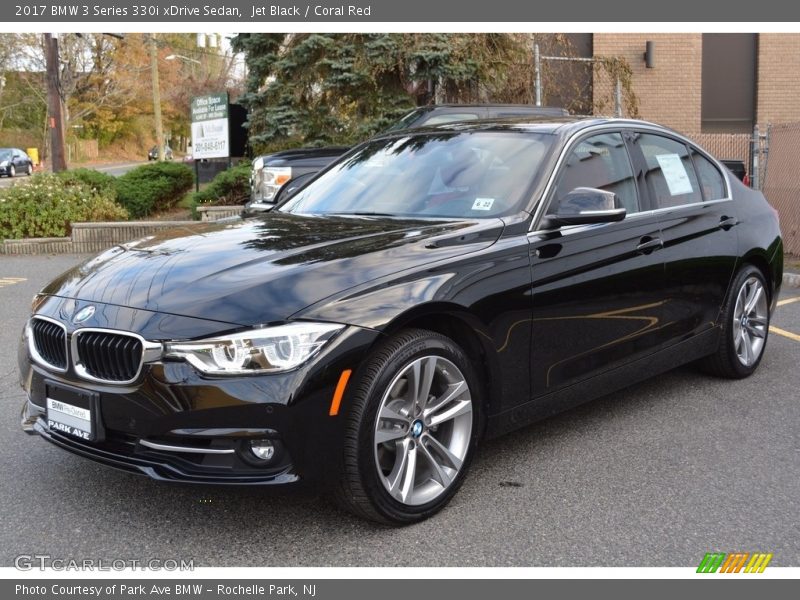 Jet Black / Coral Red 2017 BMW 3 Series 330i xDrive Sedan