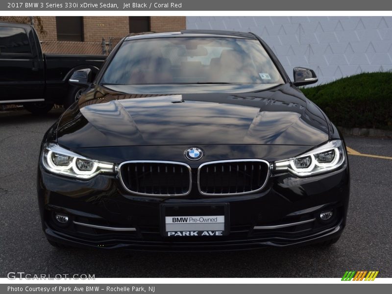 Jet Black / Coral Red 2017 BMW 3 Series 330i xDrive Sedan