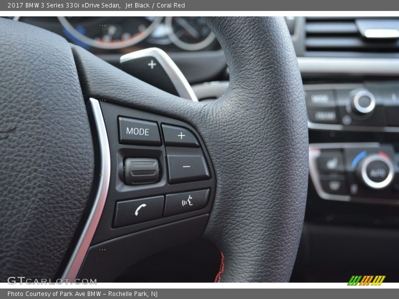 Jet Black / Coral Red 2017 BMW 3 Series 330i xDrive Sedan