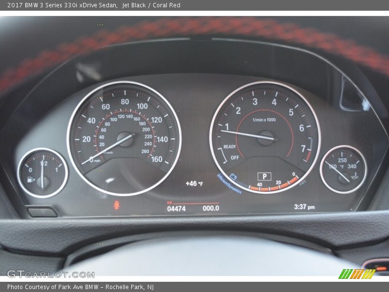 Jet Black / Coral Red 2017 BMW 3 Series 330i xDrive Sedan