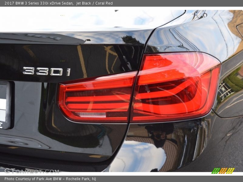 Jet Black / Coral Red 2017 BMW 3 Series 330i xDrive Sedan