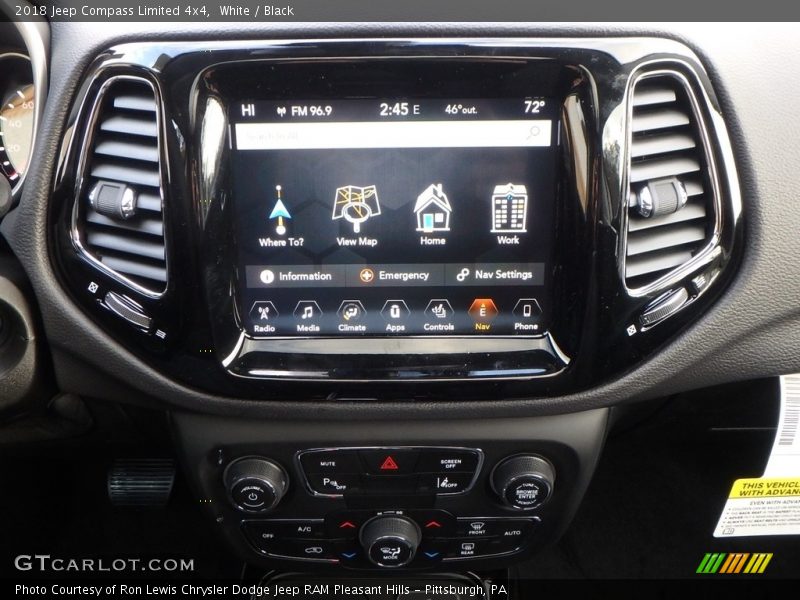 White / Black 2018 Jeep Compass Limited 4x4