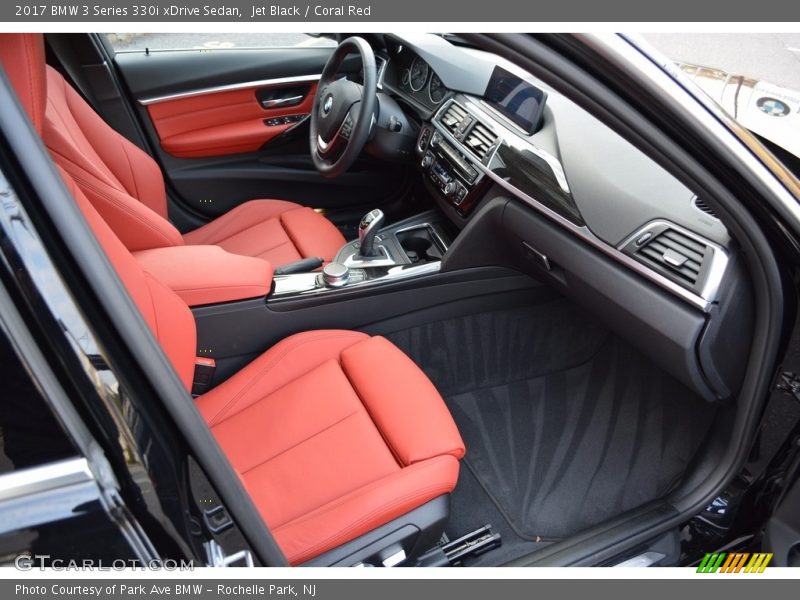 Jet Black / Coral Red 2017 BMW 3 Series 330i xDrive Sedan
