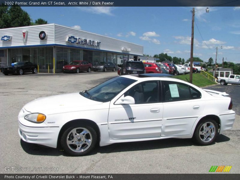 Arctic White / Dark Pewter 2002 Pontiac Grand Am GT Sedan