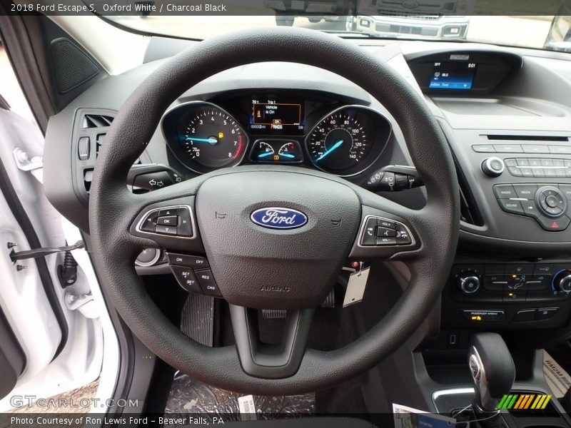 Oxford White / Charcoal Black 2018 Ford Escape S