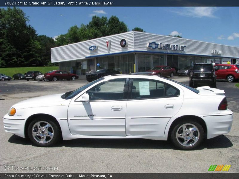 Arctic White / Dark Pewter 2002 Pontiac Grand Am GT Sedan