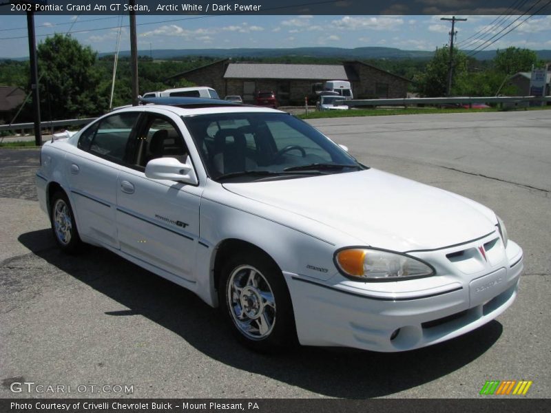 Arctic White / Dark Pewter 2002 Pontiac Grand Am GT Sedan