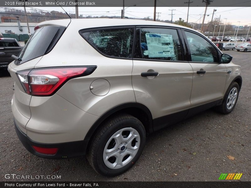 White Gold / Charcoal Black 2018 Ford Escape S