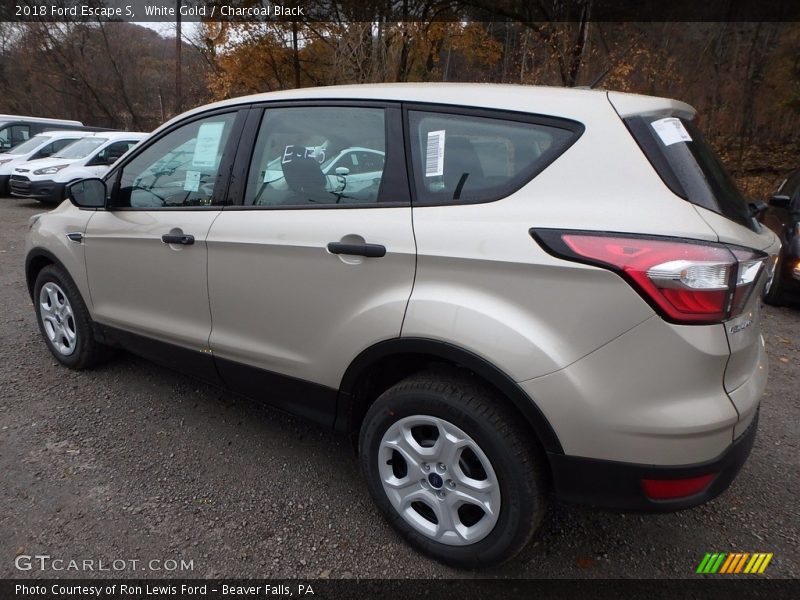 White Gold / Charcoal Black 2018 Ford Escape S