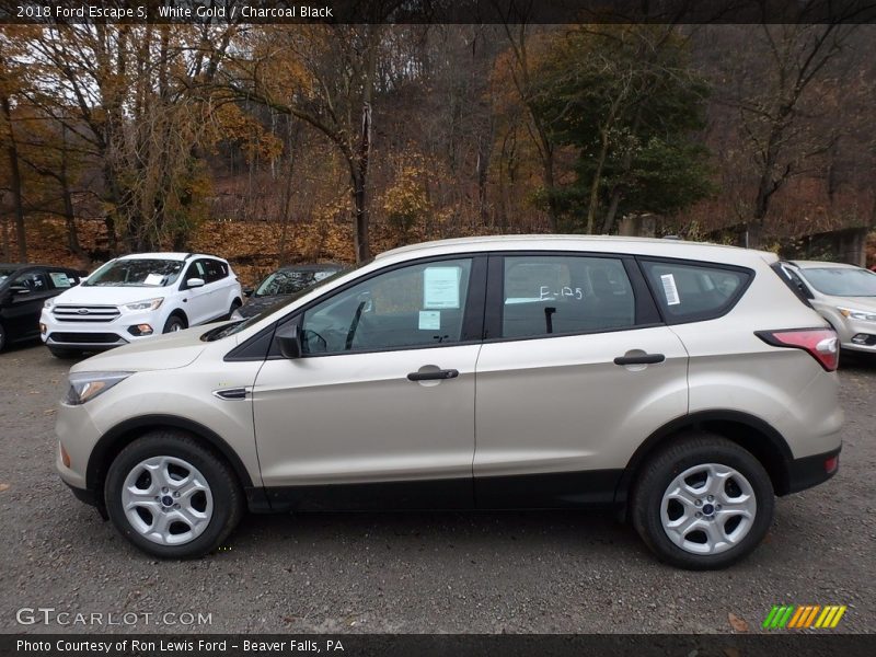 White Gold / Charcoal Black 2018 Ford Escape S