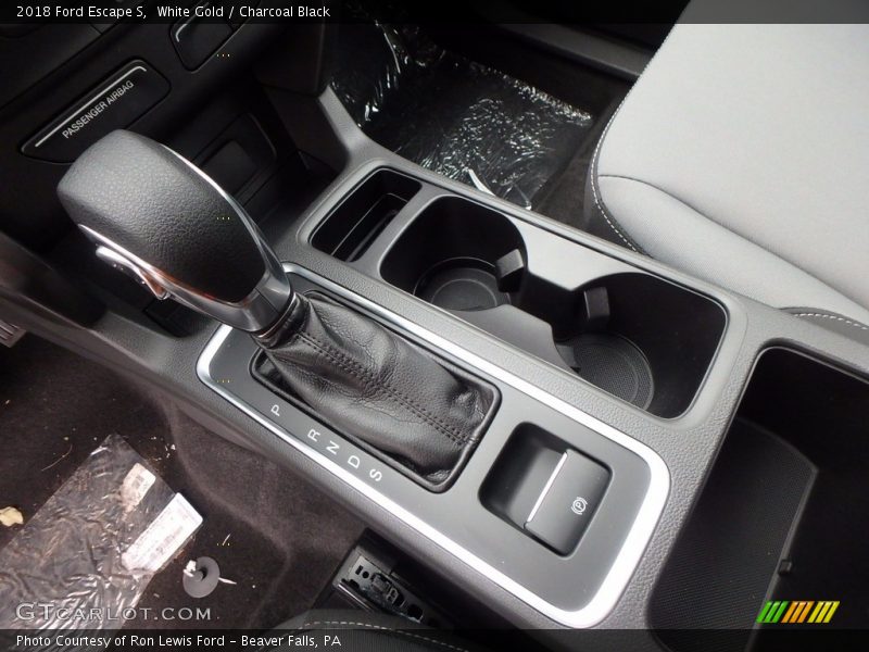 White Gold / Charcoal Black 2018 Ford Escape S