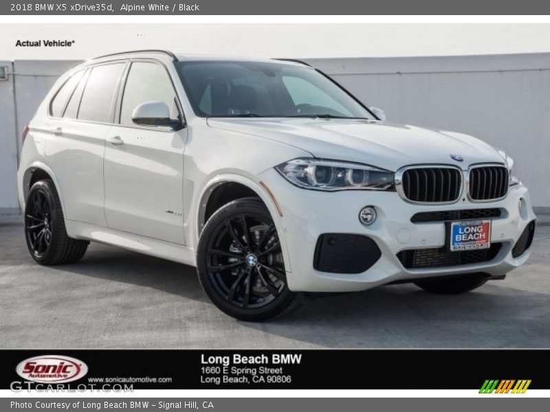 Alpine White / Black 2018 BMW X5 xDrive35d