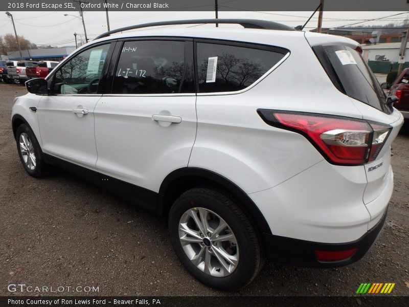 Oxford White / Charcoal Black 2018 Ford Escape SEL