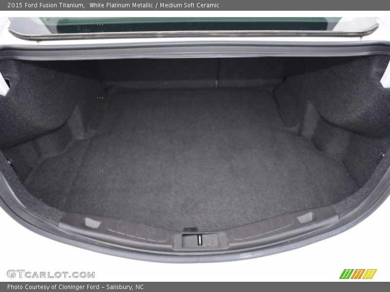 White Platinum Metallic / Medium Soft Ceramic 2015 Ford Fusion Titanium