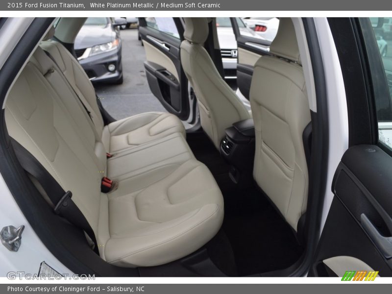 White Platinum Metallic / Medium Soft Ceramic 2015 Ford Fusion Titanium