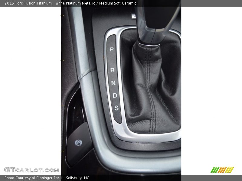 White Platinum Metallic / Medium Soft Ceramic 2015 Ford Fusion Titanium