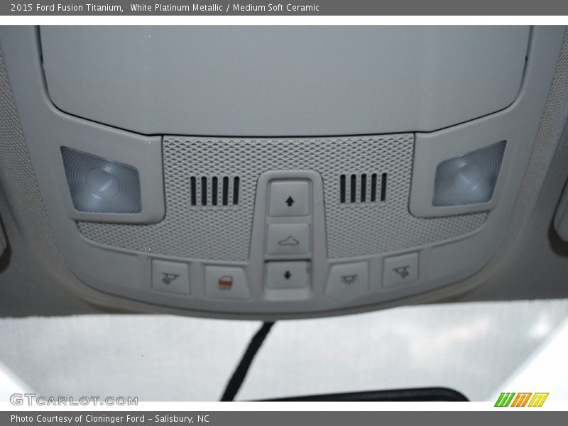 White Platinum Metallic / Medium Soft Ceramic 2015 Ford Fusion Titanium
