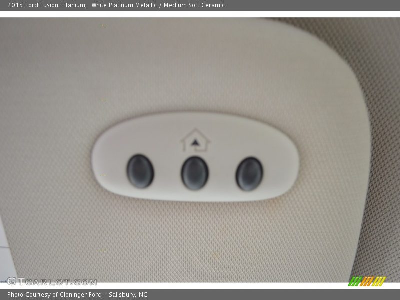 White Platinum Metallic / Medium Soft Ceramic 2015 Ford Fusion Titanium