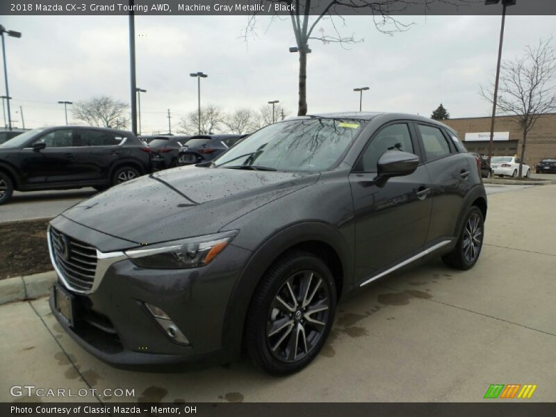 Machine Gray Metallic / Black 2018 Mazda CX-3 Grand Touring AWD