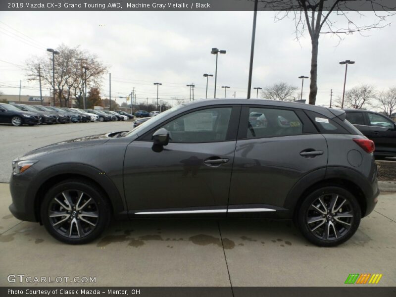 Machine Gray Metallic / Black 2018 Mazda CX-3 Grand Touring AWD