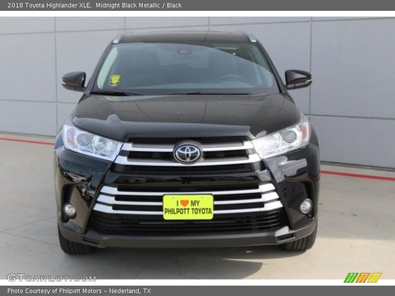 Midnight Black Metallic / Black 2018 Toyota Highlander XLE