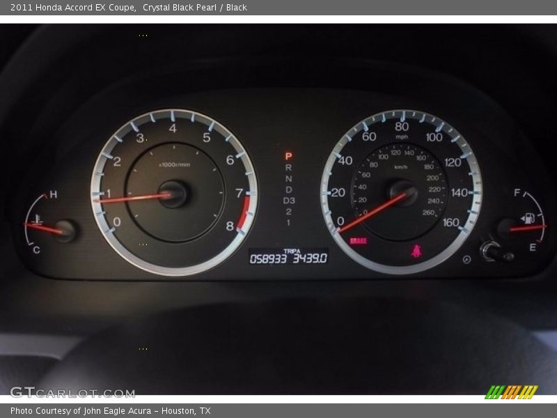 Crystal Black Pearl / Black 2011 Honda Accord EX Coupe