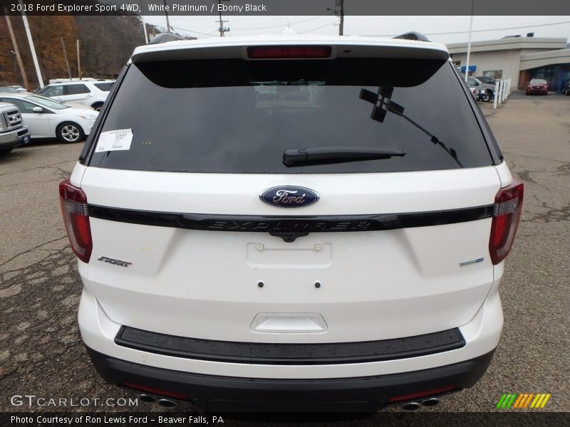 White Platinum / Ebony Black 2018 Ford Explorer Sport 4WD