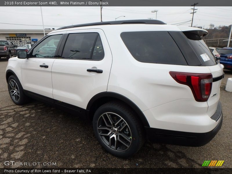 White Platinum / Ebony Black 2018 Ford Explorer Sport 4WD