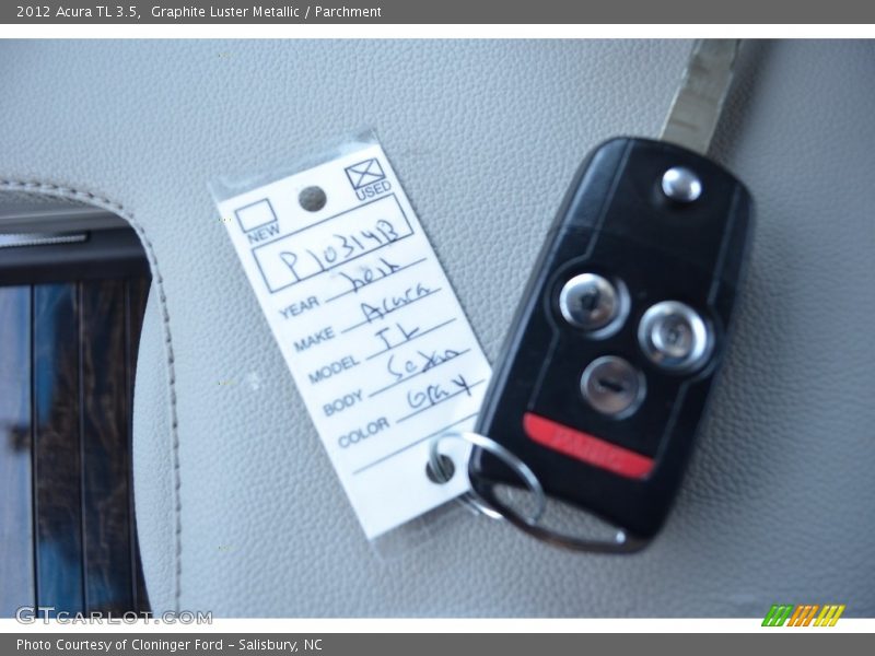 Graphite Luster Metallic / Parchment 2012 Acura TL 3.5