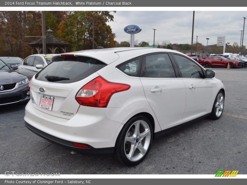 White Platinum / Charcoal Black 2014 Ford Focus Titanium Hatchback