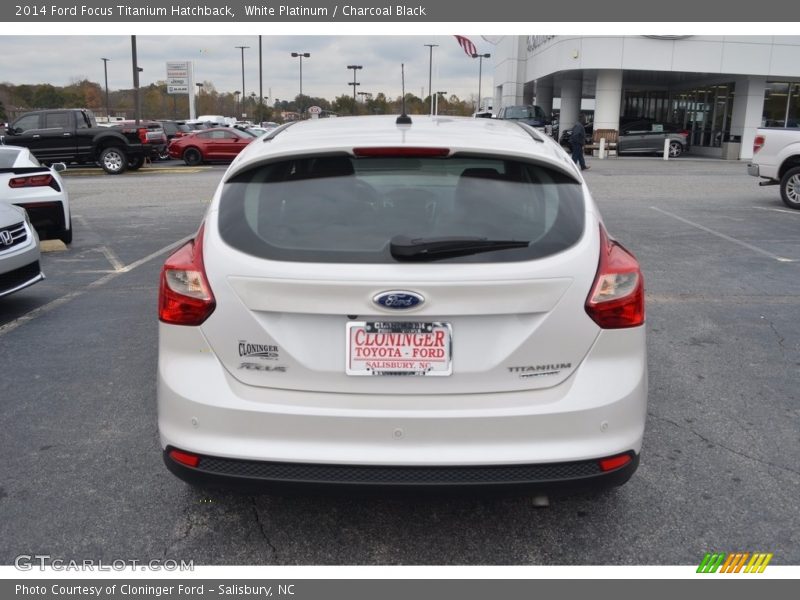 White Platinum / Charcoal Black 2014 Ford Focus Titanium Hatchback
