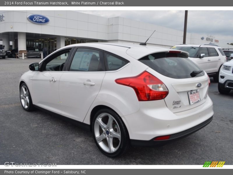 White Platinum / Charcoal Black 2014 Ford Focus Titanium Hatchback
