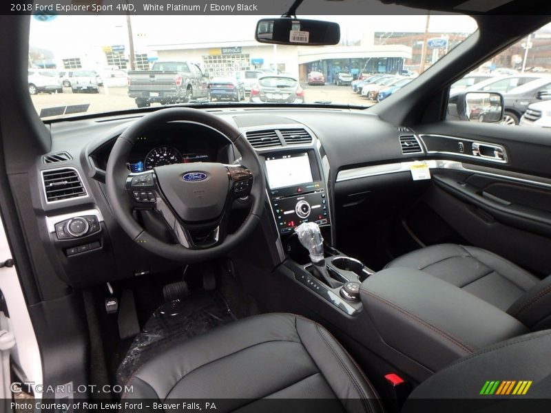  2018 Explorer Sport 4WD Ebony Black Interior