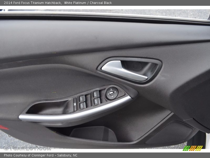 White Platinum / Charcoal Black 2014 Ford Focus Titanium Hatchback