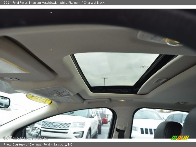 White Platinum / Charcoal Black 2014 Ford Focus Titanium Hatchback