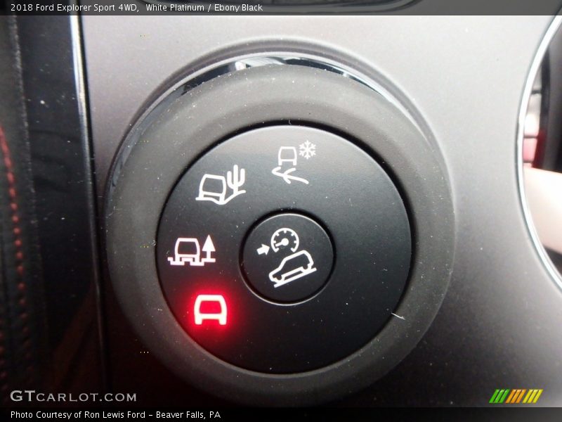 Controls of 2018 Explorer Sport 4WD