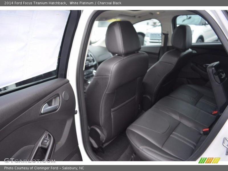 White Platinum / Charcoal Black 2014 Ford Focus Titanium Hatchback