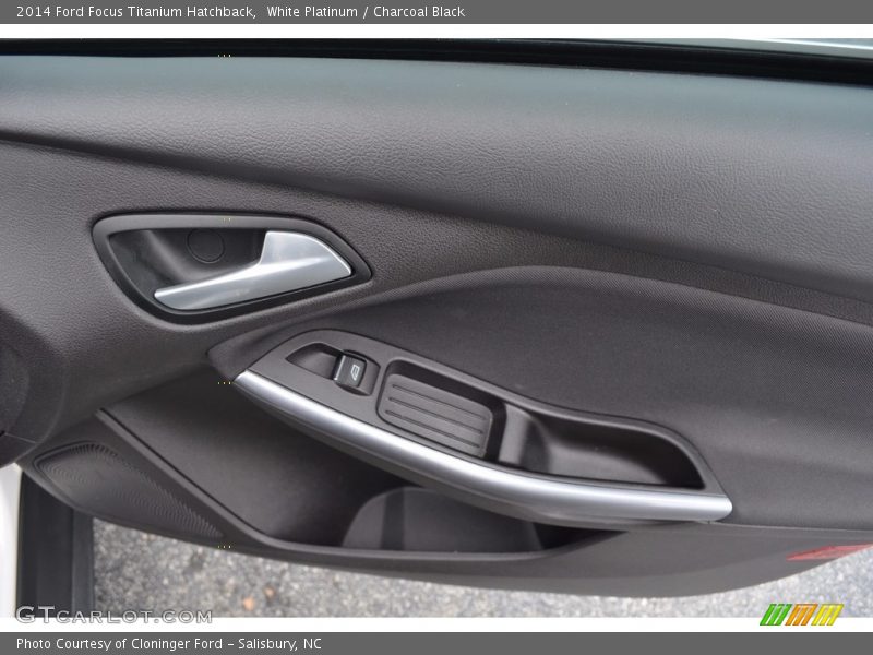 White Platinum / Charcoal Black 2014 Ford Focus Titanium Hatchback