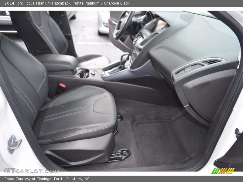 White Platinum / Charcoal Black 2014 Ford Focus Titanium Hatchback