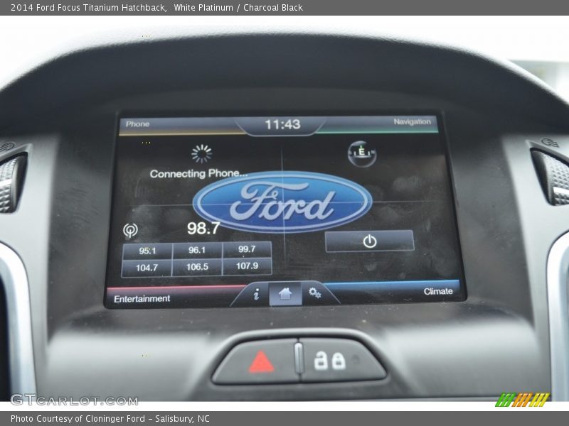 White Platinum / Charcoal Black 2014 Ford Focus Titanium Hatchback