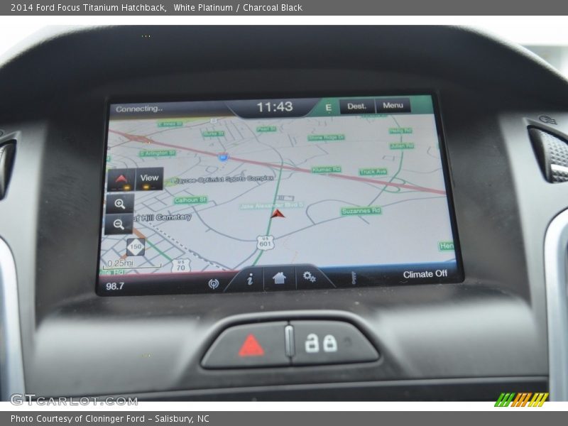 White Platinum / Charcoal Black 2014 Ford Focus Titanium Hatchback